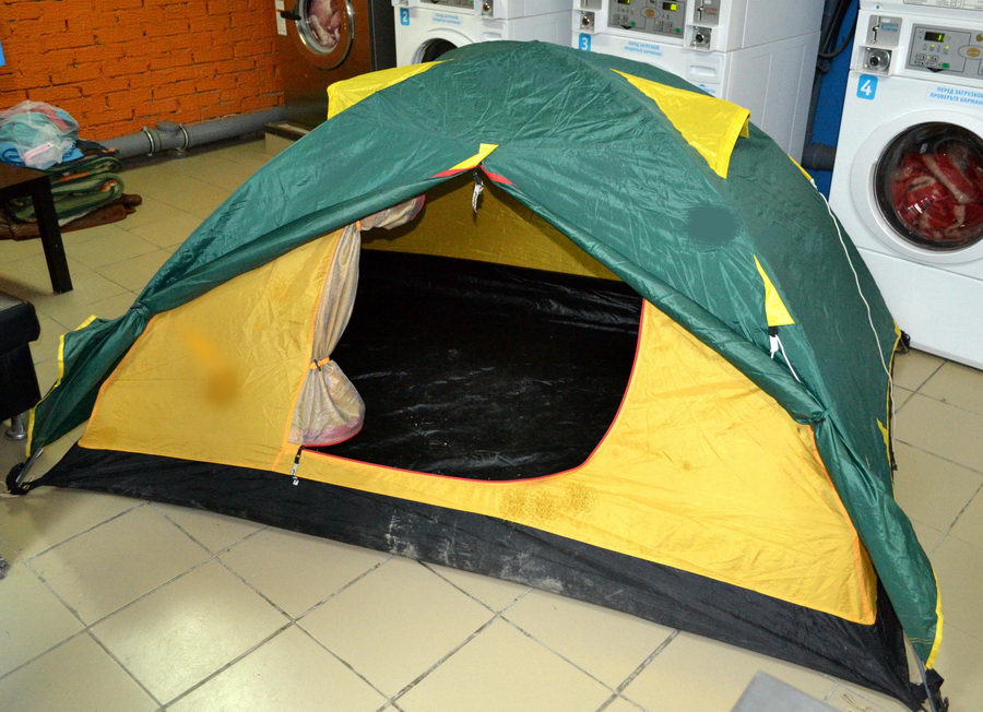 Стирка палатки в Перми